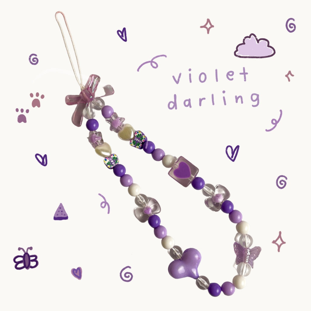 Violet Darling Bead Strap